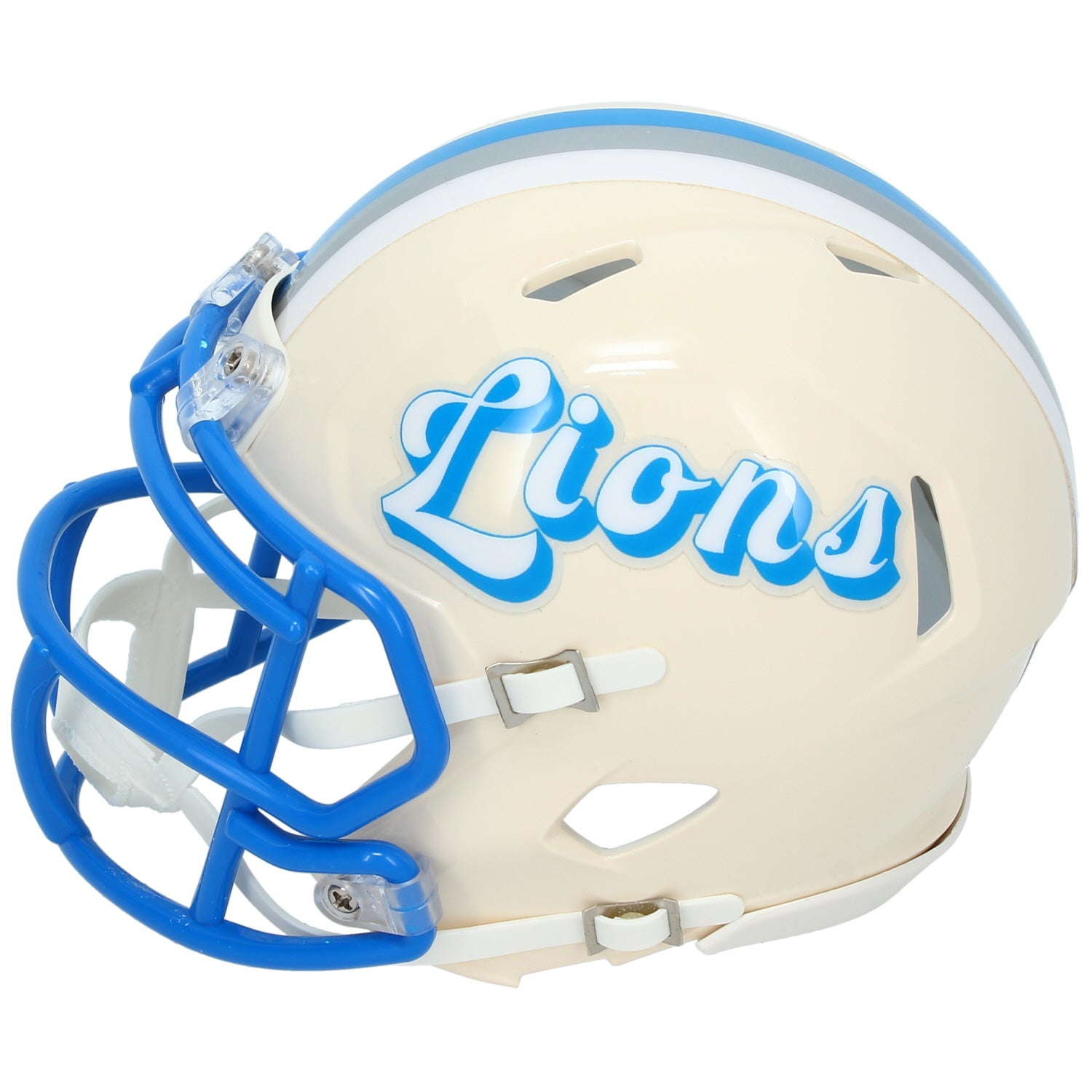 Isaac TeSlaa Autographed Detroit Lions RETRO Speed Mini Helmet Beckett Witnessed