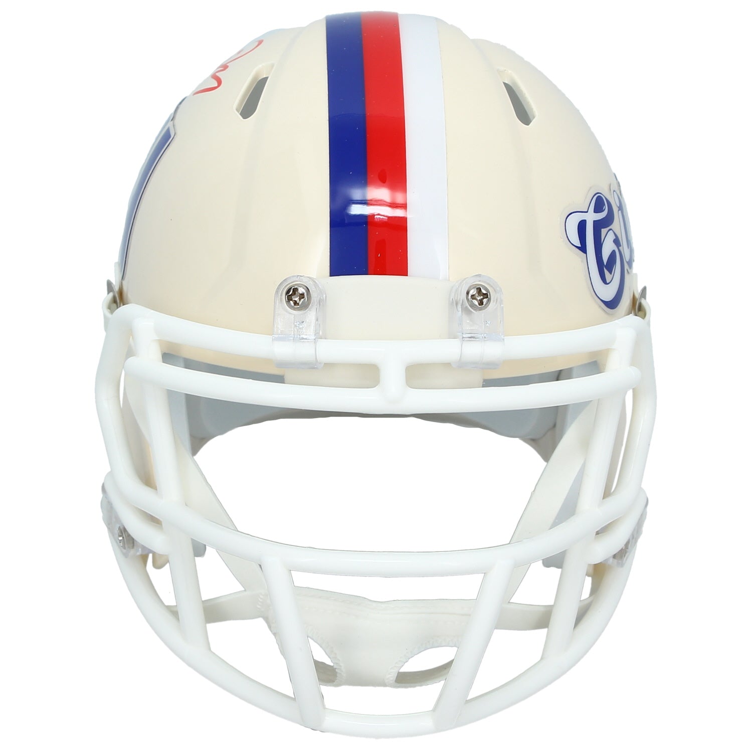 Abdul Carter Autographed New York Giants RETRO Speed Mini Helmet Beckett