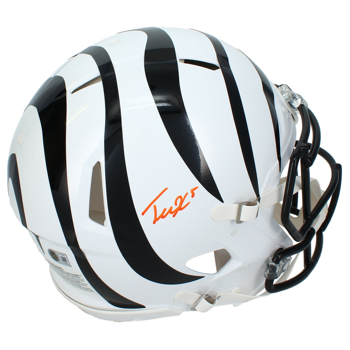 Tee Higgins Autographed Cincinnati Bengals 2022 White Alternate Speed Authentic Helmet Beckett