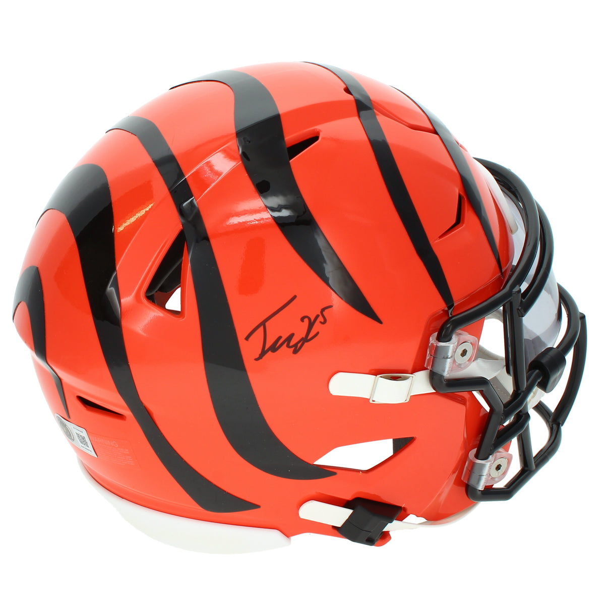 Tee Higgins Autographed Cincinnati Bengals Speedflex Midi Helmet Beckett