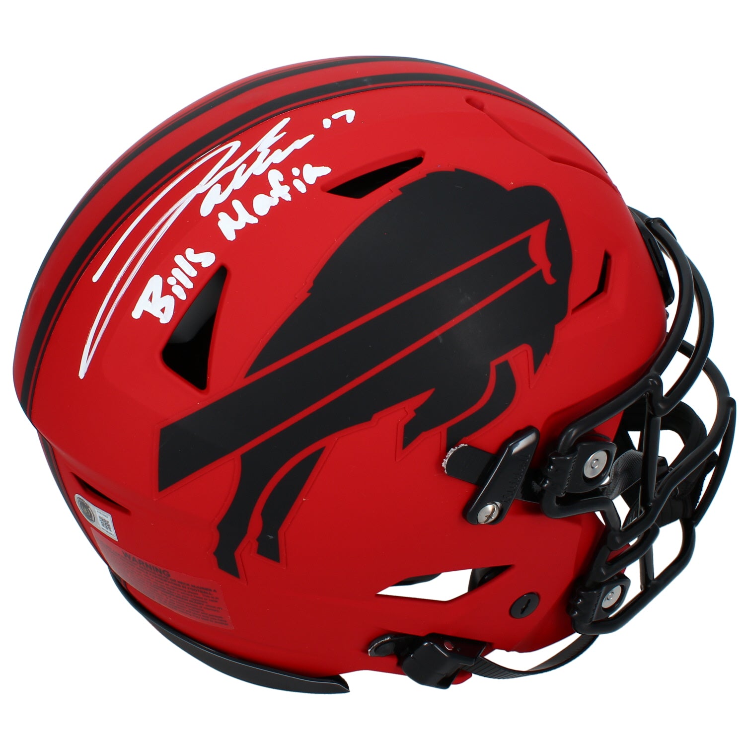Josh Allen Autographed/Inscribed "BILLS MAFIA" Buffalo Bills RAVE Speedflex Authentic Helmet Beckett