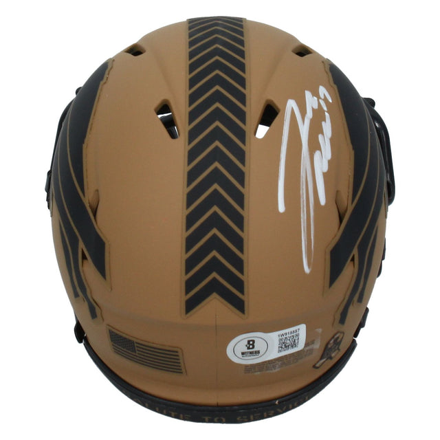 Josh Allen Autographed Buffalo Bills STS Mini Speed Helmet Beckett