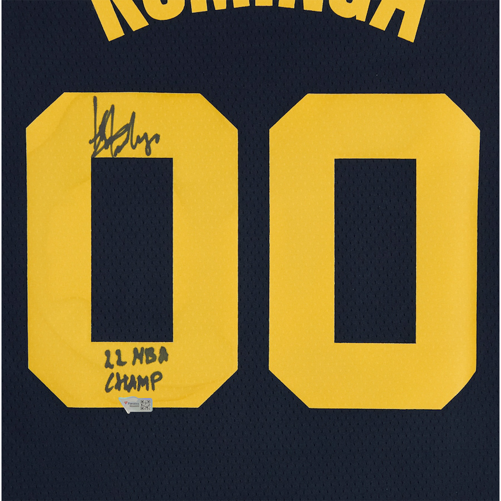 JONATHAN KUMINGA Autographed Golden State Warriors "22 NBA Champ" Nike Black Mixtape Jersey FANATICS