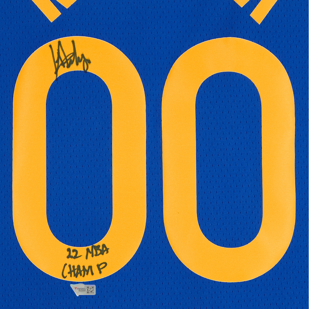 JONATHAN KUMINGA Autographed Golden State Warriors "22 NBA Champ" Nike Blue Icon Ed. Jersey FANATICS