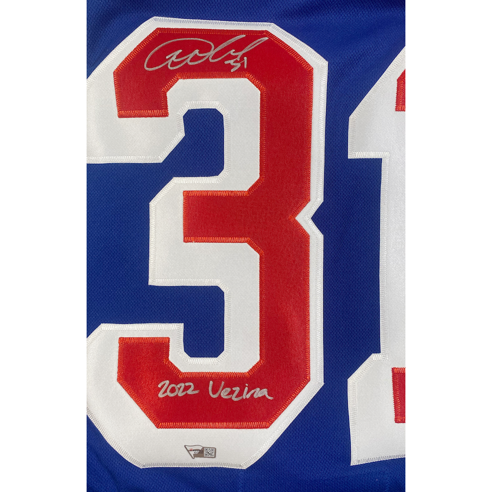 IGOR SHESTERKIN Autographed 2022 Vezina New York Rangers Authentic Blue Jersey FANATICS