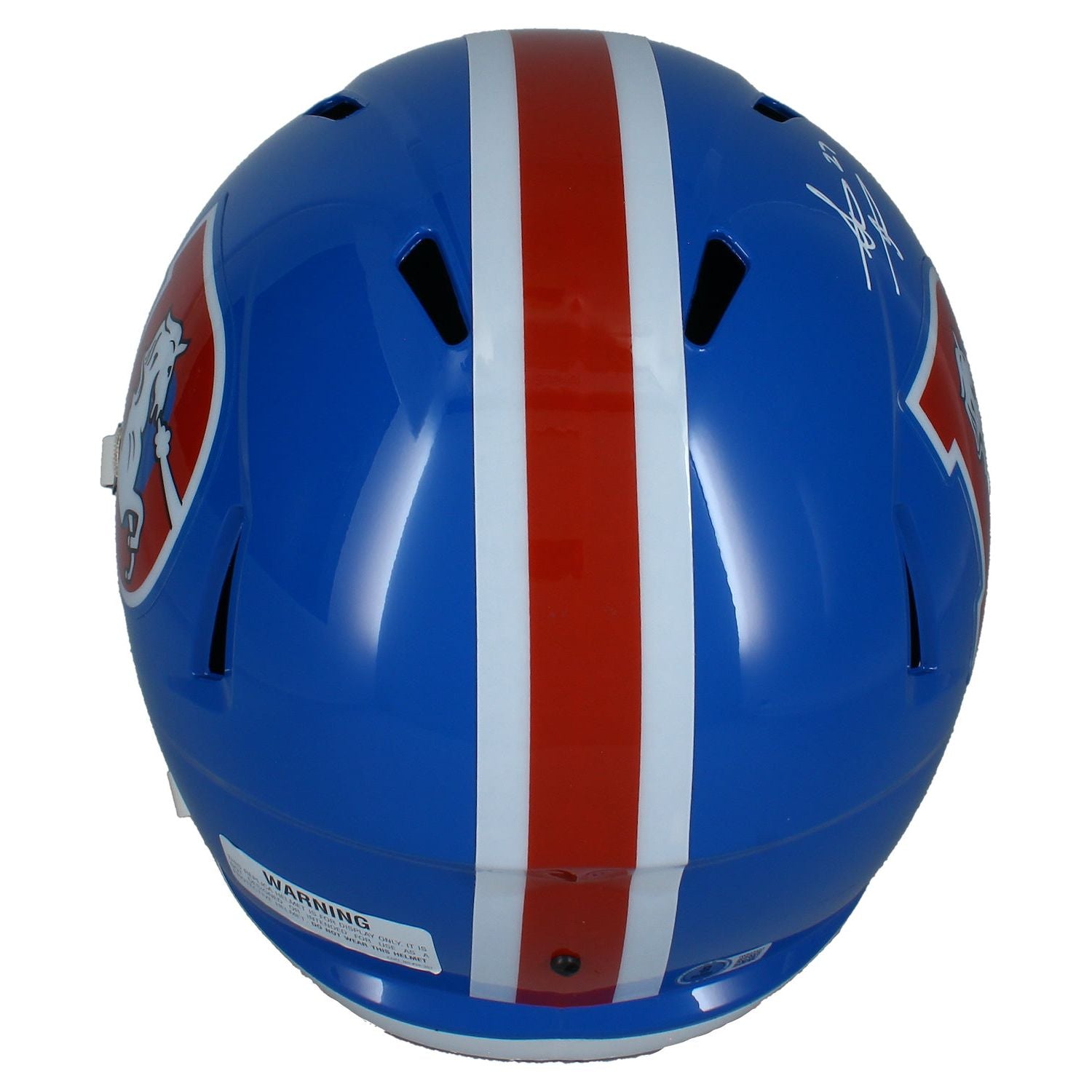 Steve Atwater Autographed Broncos Old D Full Size Speed Helmet Beckett