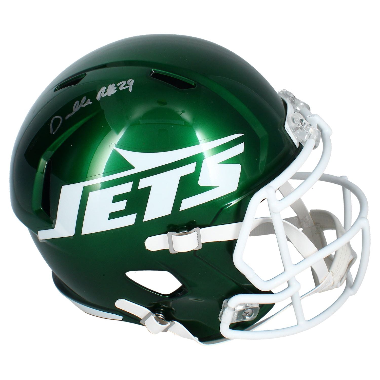 Darrelle Revis Autographed New York Jets Speed Full Size Helmet Beckett