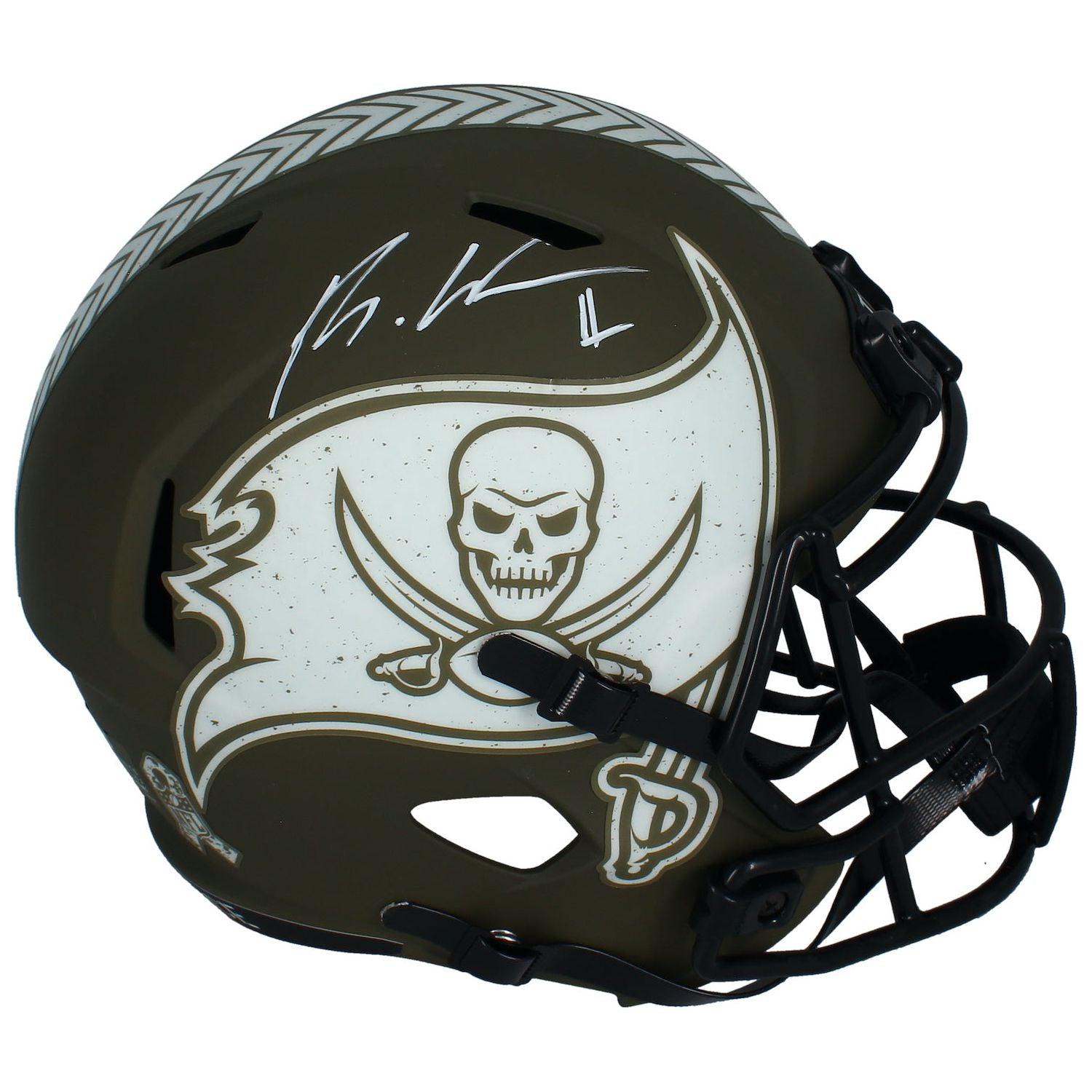 Rachaad White Autographed Buccaneers STS Full Size Speed Helmet Beckett