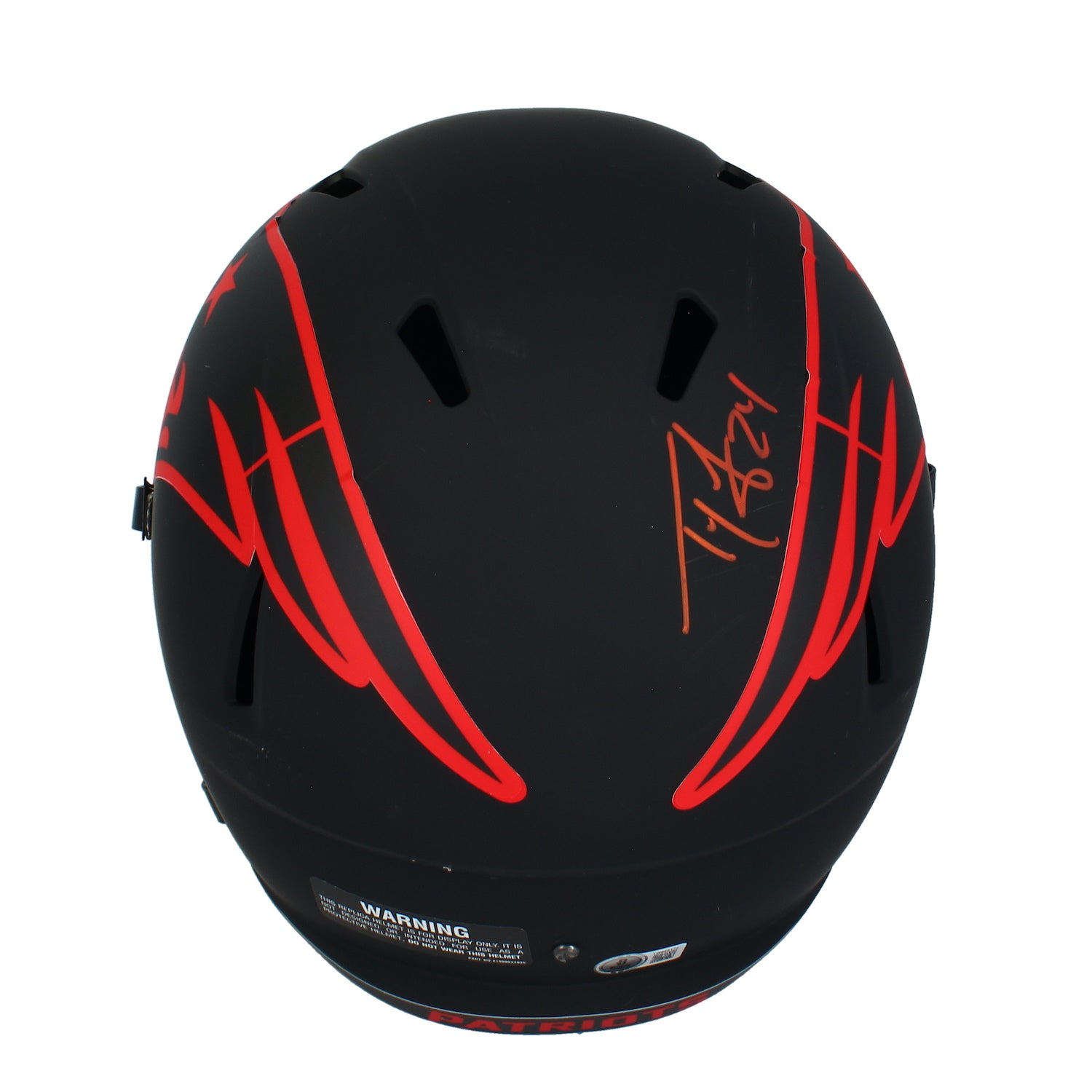 Ty Law Autographed New England Patriots Full Size Eclipse Speed Helmet Beckett