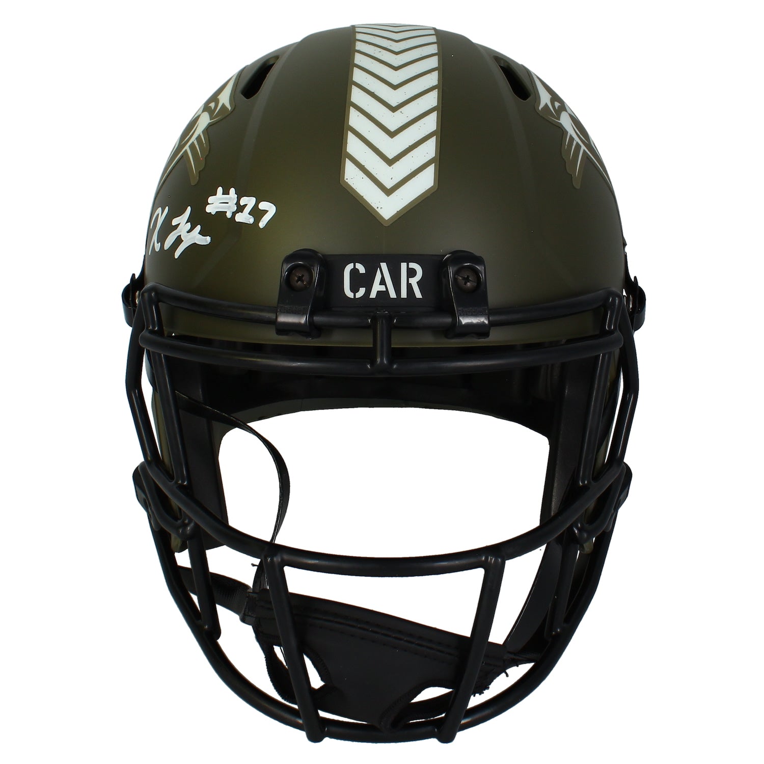 Xavier Leggette Autographed Carolina Panthers 2022 STS Full Size Speed Helmet Beckett