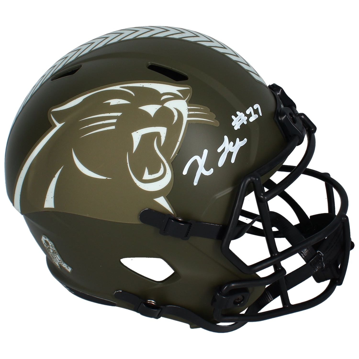 Xavier Leggette Autographed Carolina Panthers 2022 STS Full Size Speed Helmet Beckett