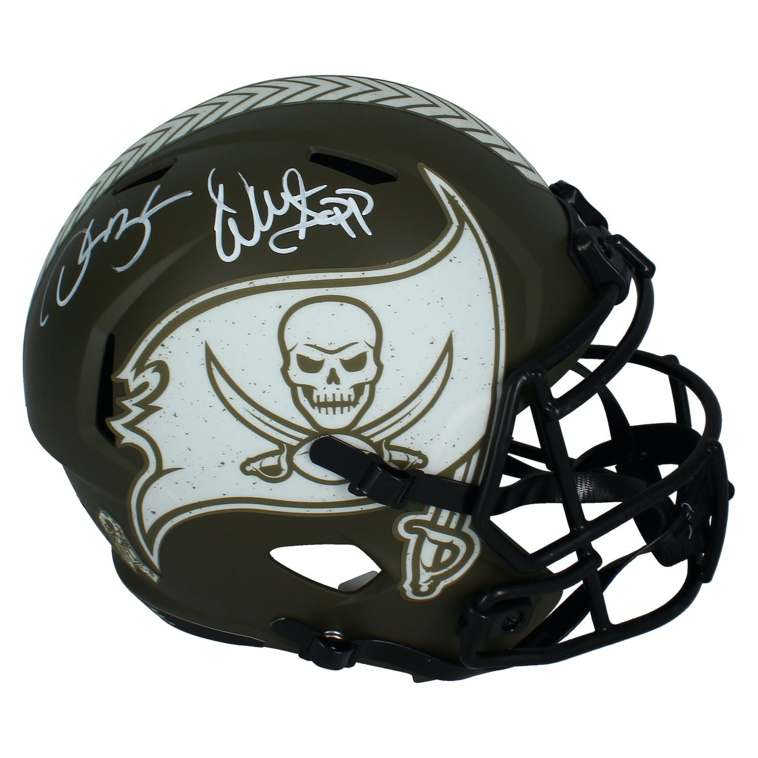 Derrick Brooks / Warren Sapp Autographed Buccaneers STS Full Size Helmet Beckett