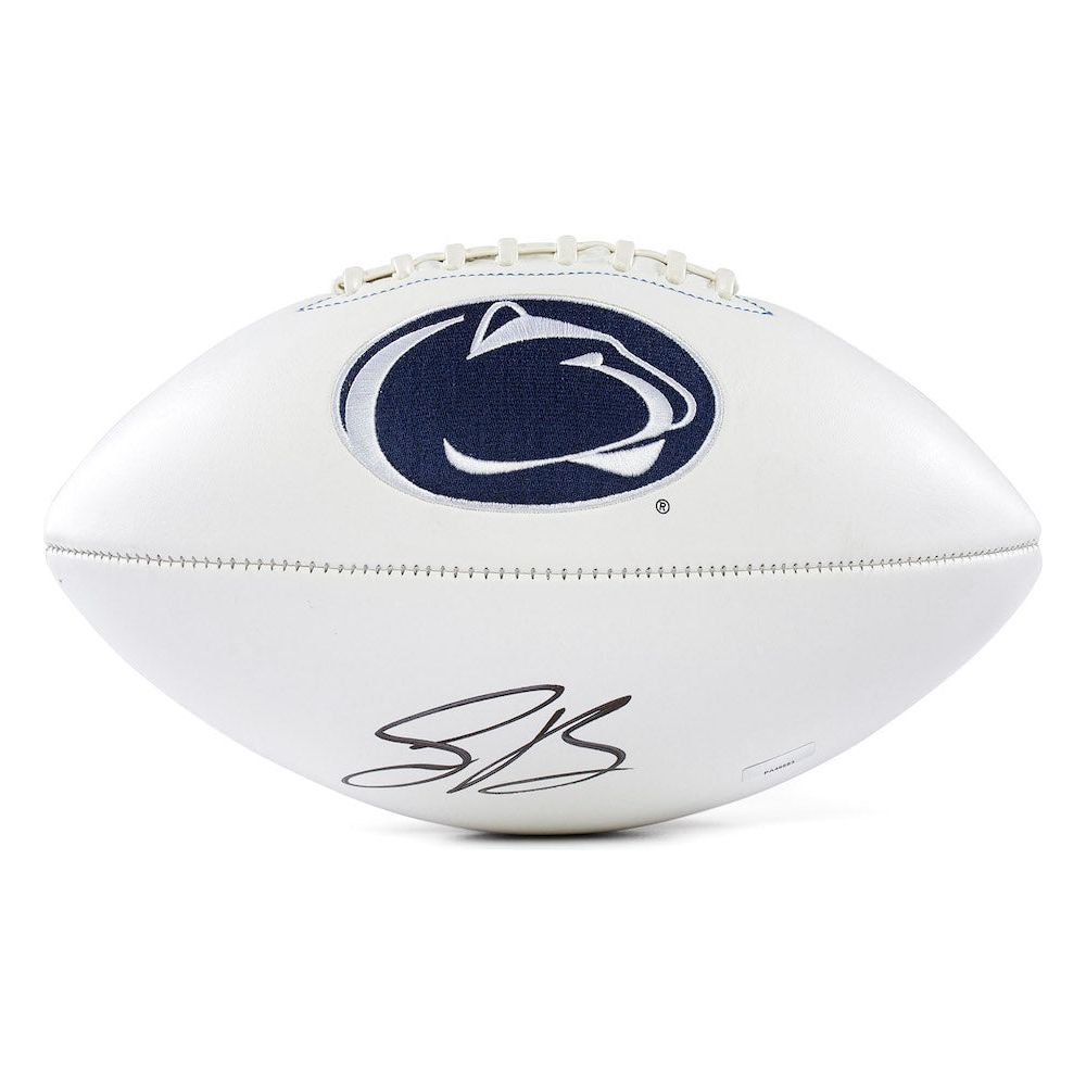 Saquon Barkley Autographed Penn State Nittany Lions White Panel Football Panini