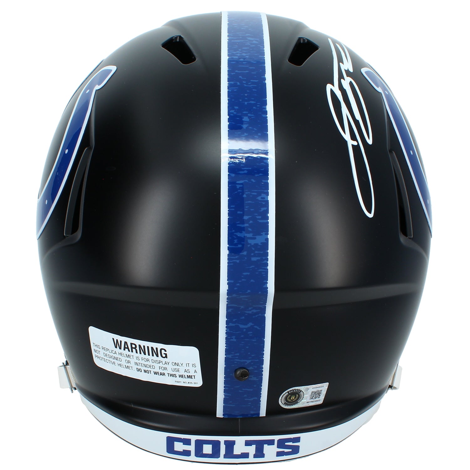 Jonathan Taylor Autographed Indianapolis Colts Black 2023 Alternate Speed Full Size Helmet Beckett