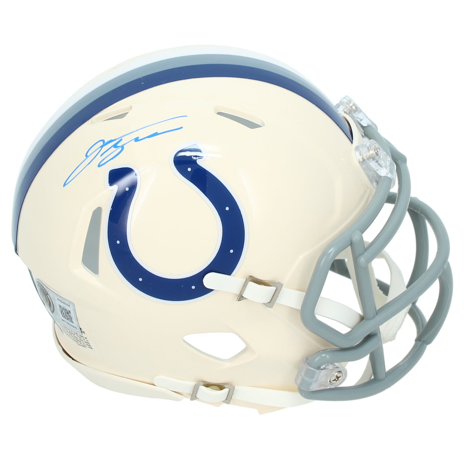 Jonathan Taylor Autographed Indianapolis Colts RETRO Speed Mini Helmet Beckett