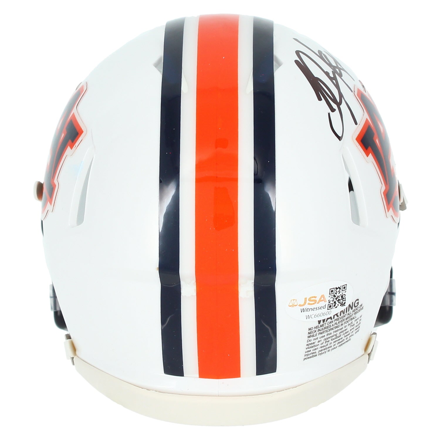 Bo Jackson Autographed Auburn Tigers Speed Mini JSA Witnessed