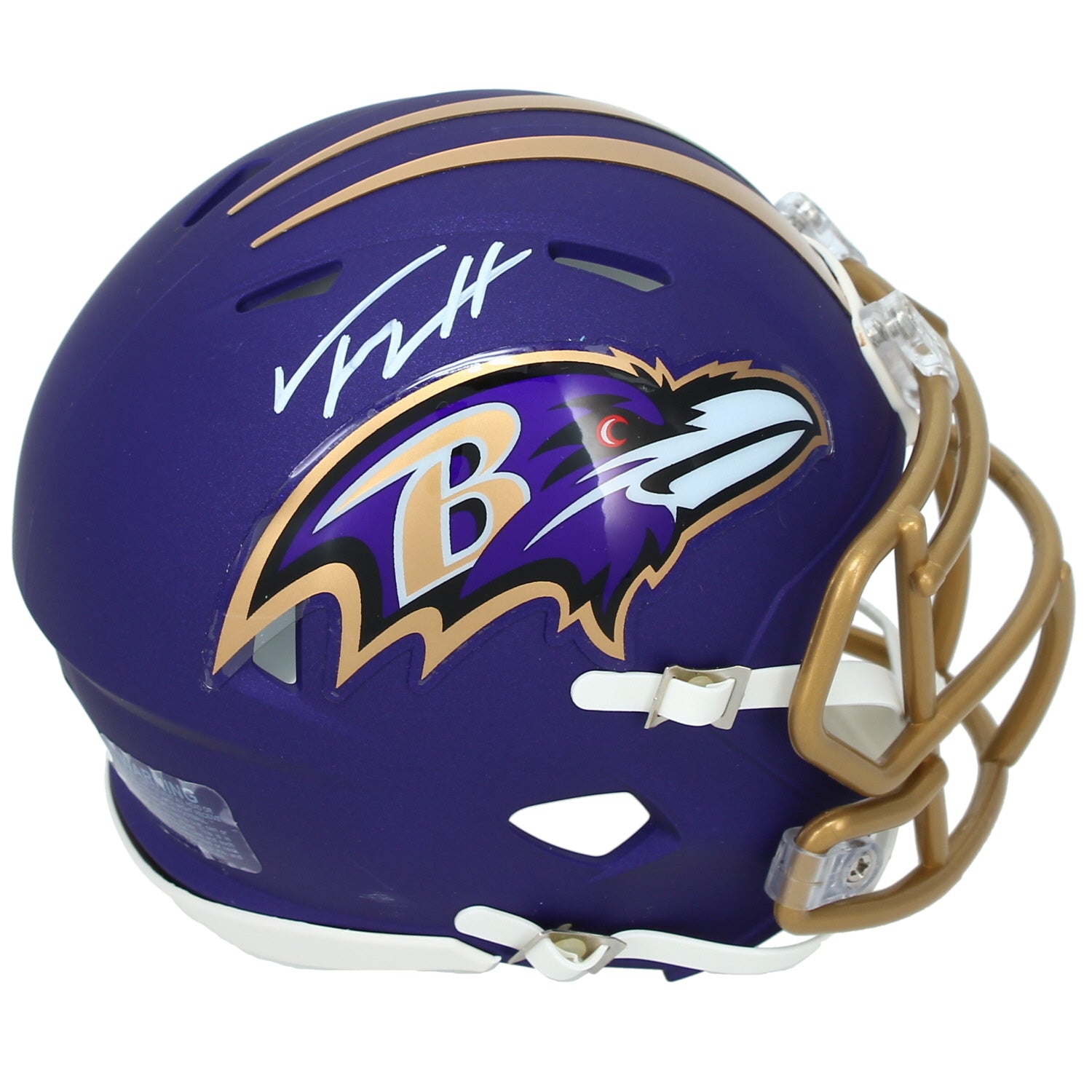 Trey Hendrickson Autographed Baltimore Ravens Purple 2026 Alternate Speed Mini Helmet JSA