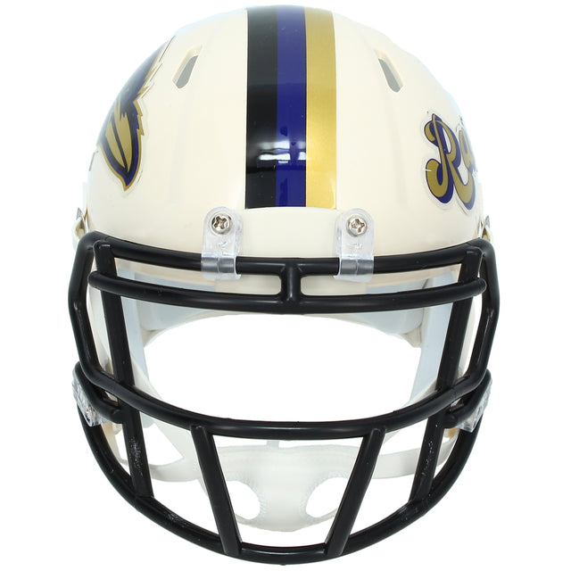Trey Hendrickson Autographed Baltimore Ravens Purple RETRO Speed Mini Helmet JSA