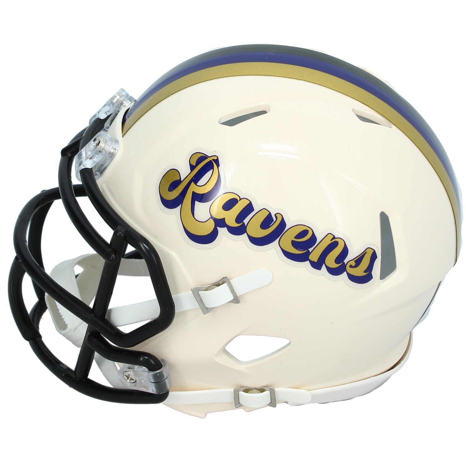 Trey Hendrickson Autographed Baltimore Ravens Purple RETRO Speed Mini Helmet JSA