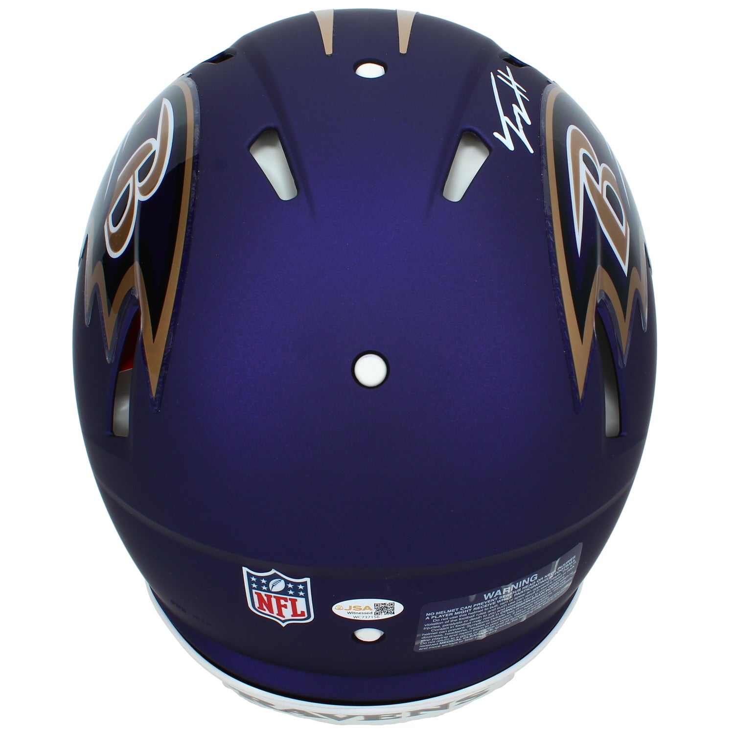Trey Hendrickson Autographed Baltimore Ravens Purple 2026 Alternate Speed Authentic Helmet JSA