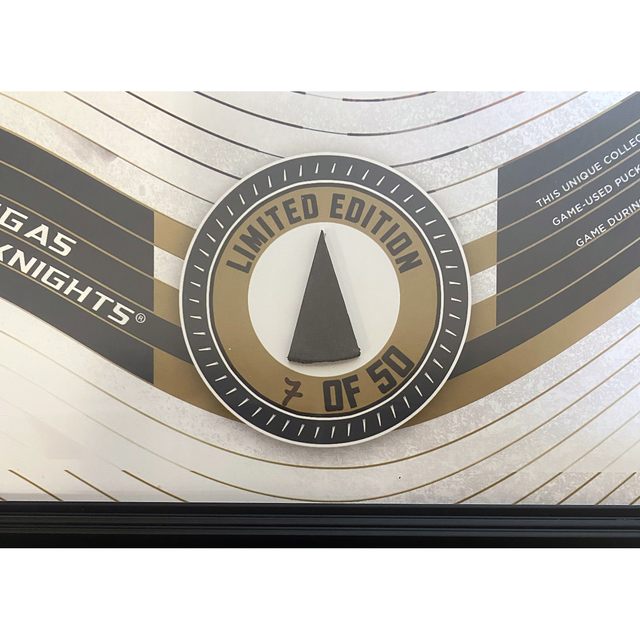 Las Vegas Golden Knights SC Champs Framed 15" x 17" Game Used Puck Collage LE 50