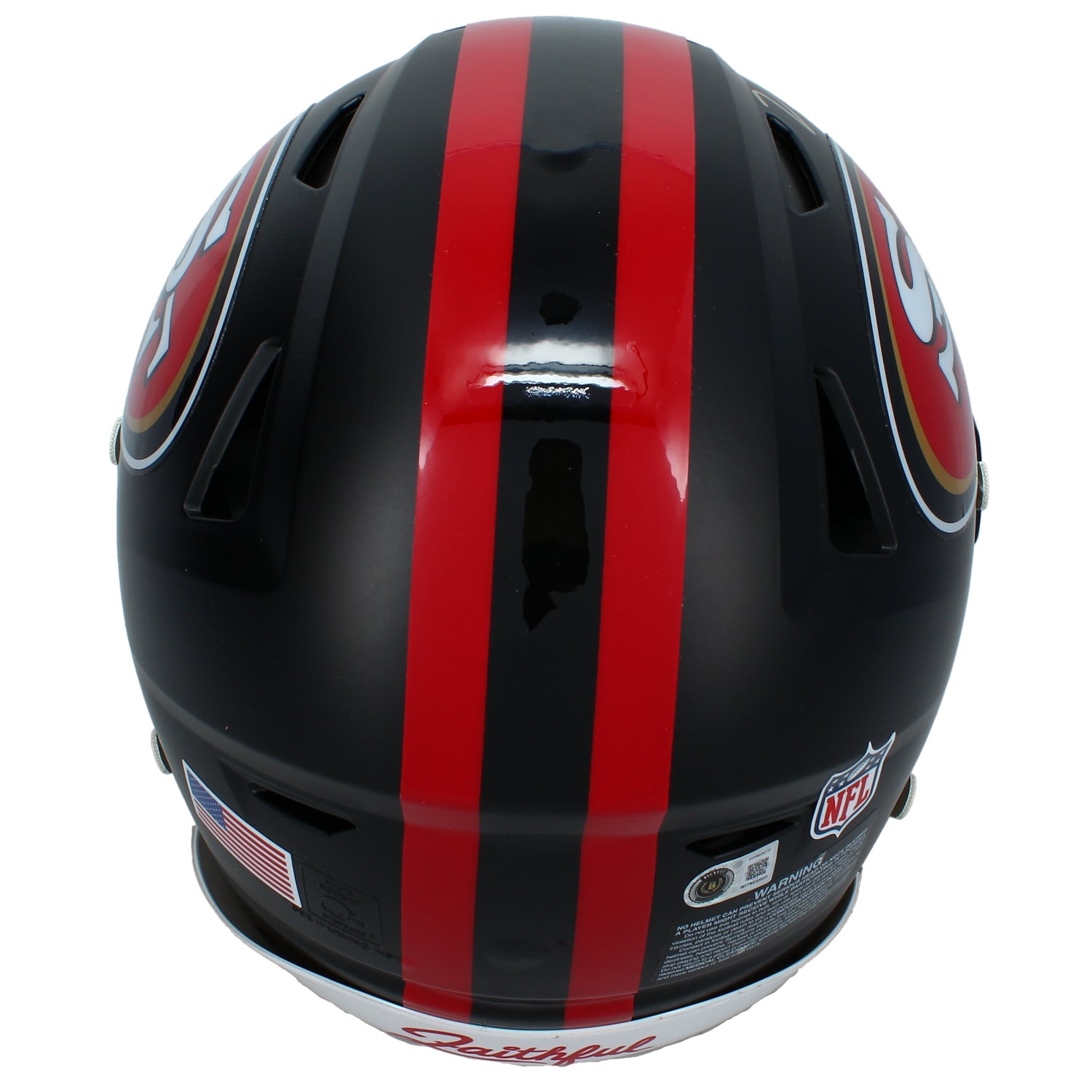 Nick Bosa Autographed San Francisco 49ers Black Rivalries Speedflex Authentic Helmet Beckett