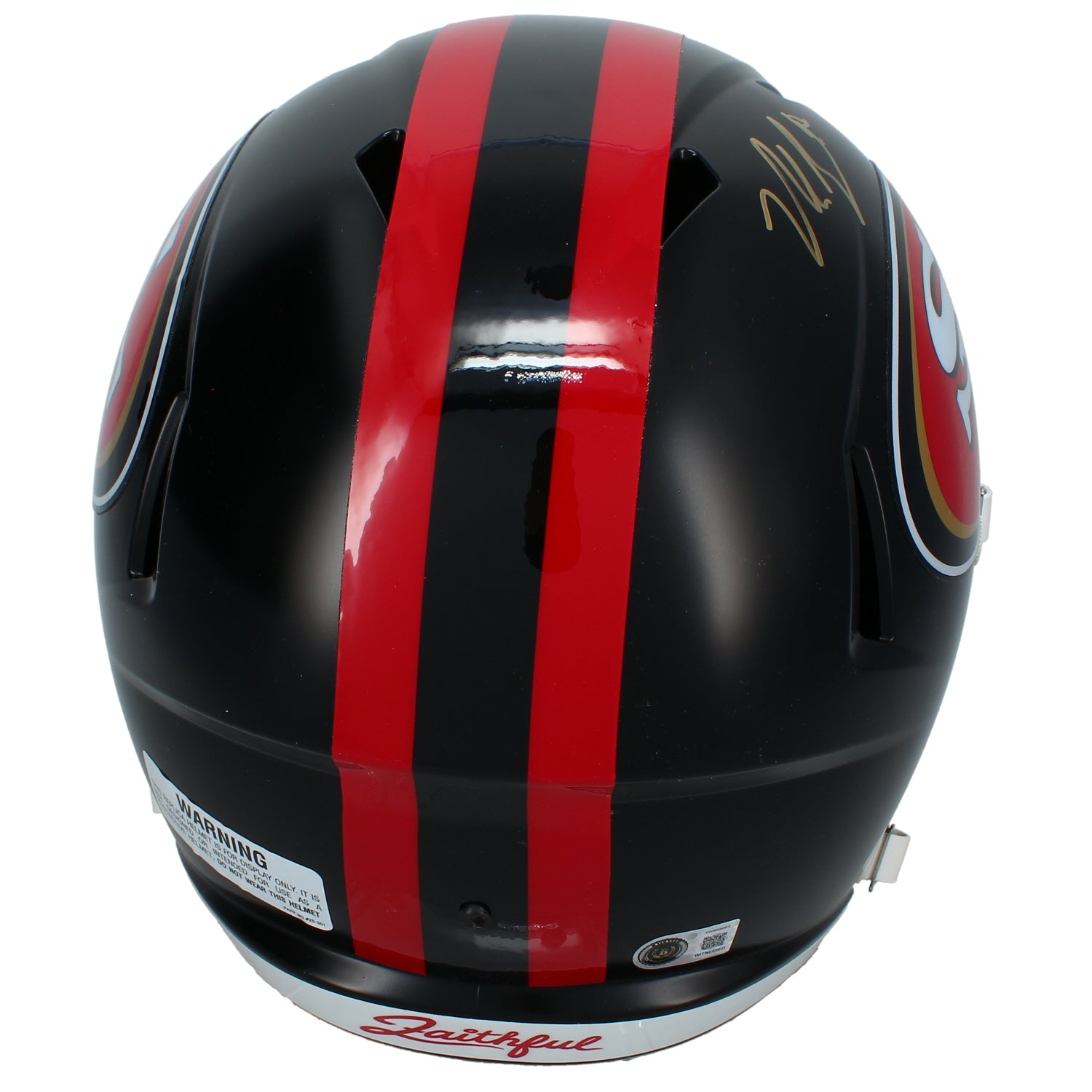 Nick Bosa Autographed San Francisco 49ers Black Rivalries Speed Full Size Helmet Beckett