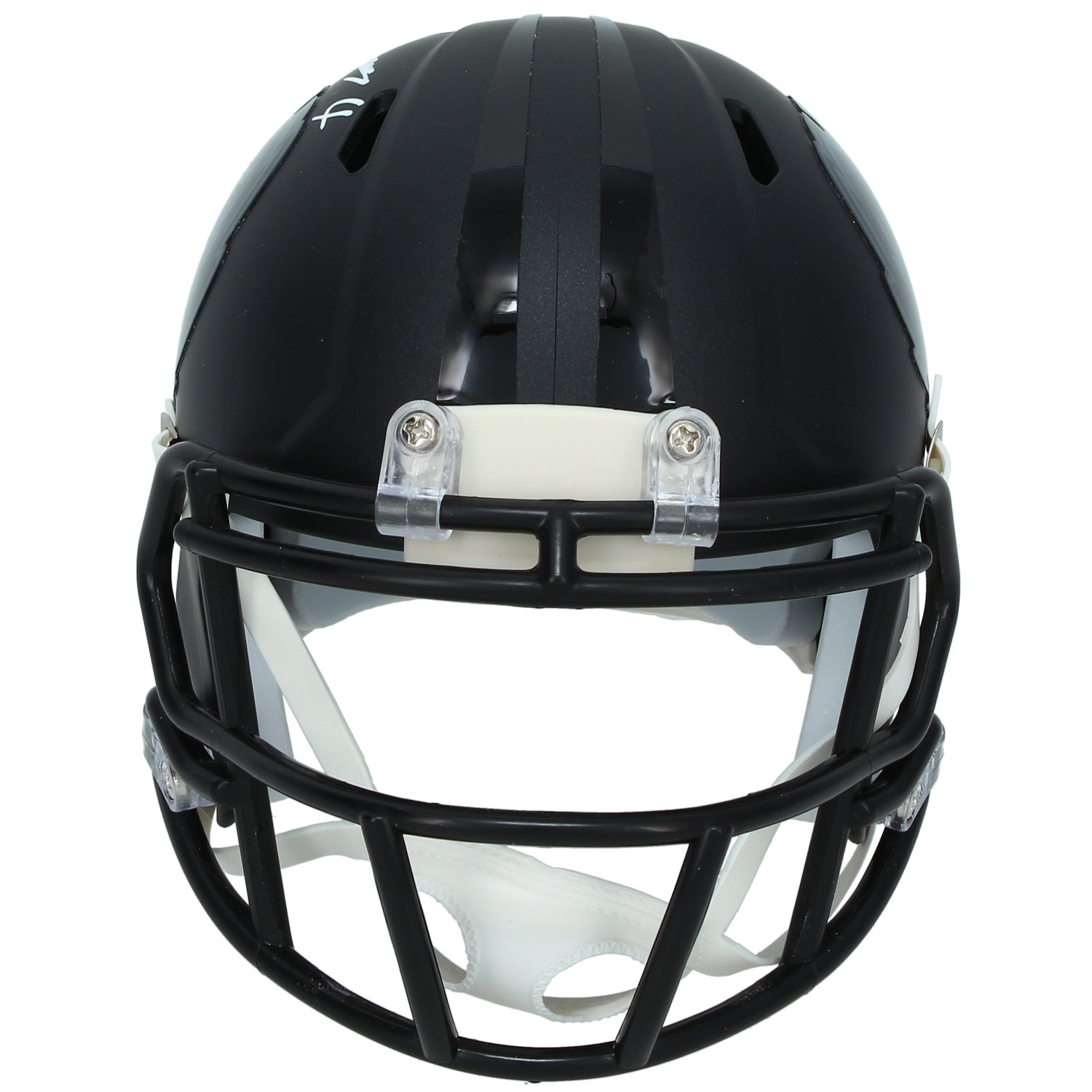 Zay Flowers Autographed Baltimore Ravens Black 2026 Alternate "Darkness" Speed Mini Helmet Beckett