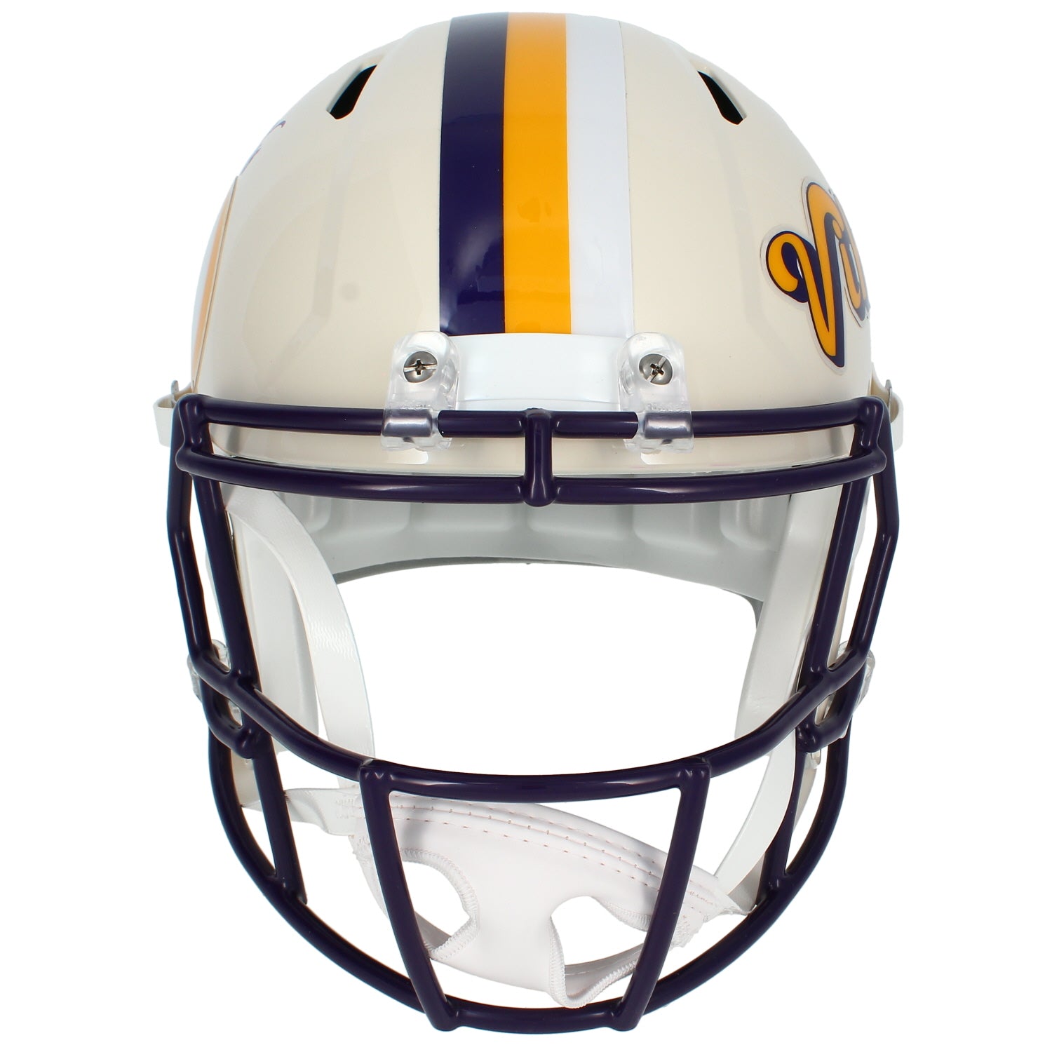 Justin Jefferson Autographed Minnesota Vikings RETRO Speed Full Size Helmet Beckett