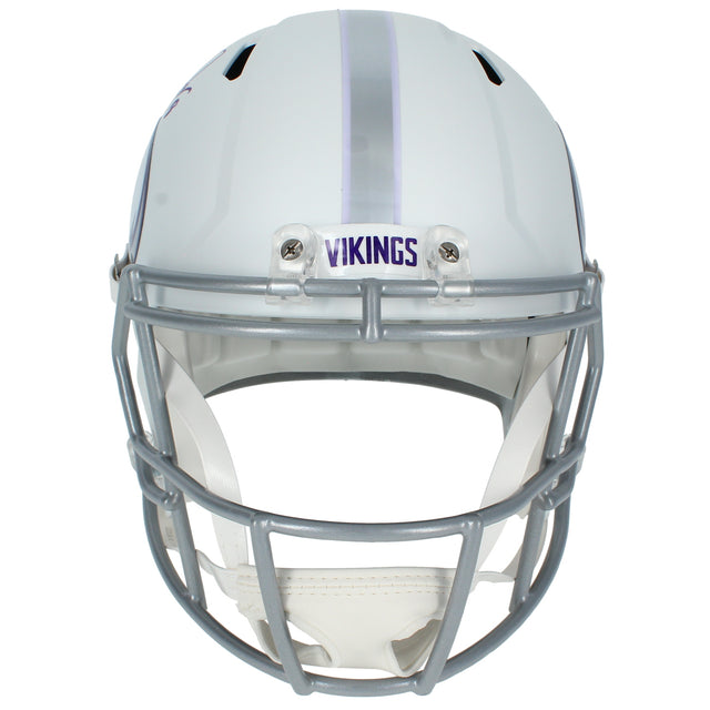 Justin Jefferson Autographed Minnesota Vikings 2023 Alternate Tribute Speed Full Size Helmet Beckett
