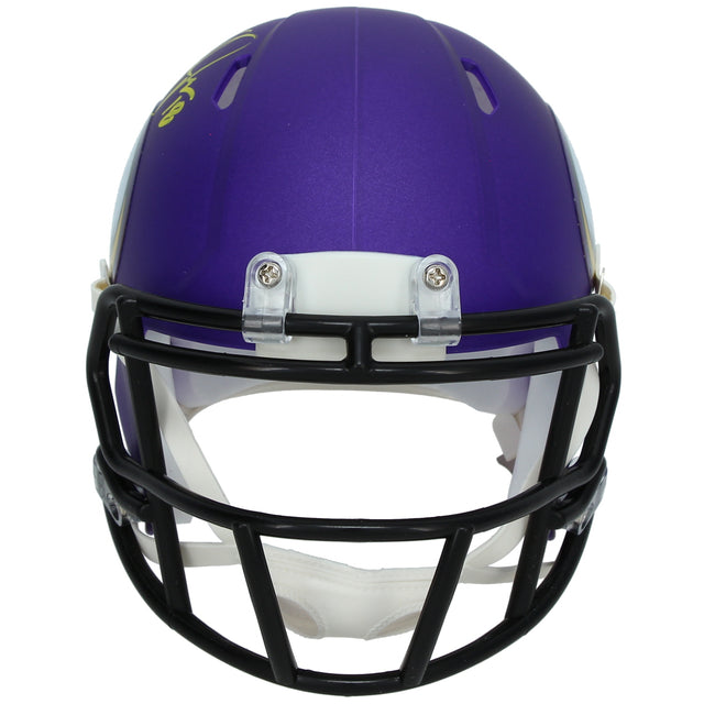 Justin Jefferson Autographed Minnesota Vikings Speed Mini Helmet Beckett