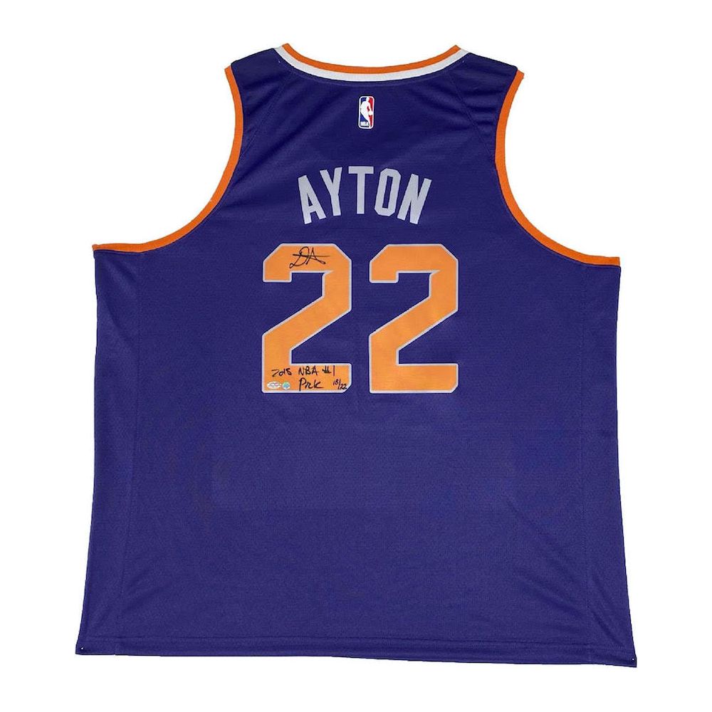 DEANDRE AYTON Autographed Phoenix Suns "2018 NBA #1 Pick" Swingman Jersey GDL LE 18/22
