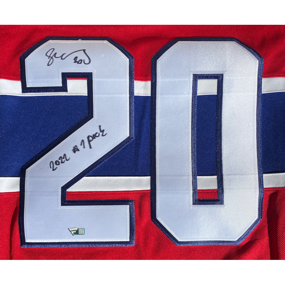 JURAJ SLAFKOVSKY Autographed "#1 Pick" Montreal Canadians Authentic Red Jersey FANATICS