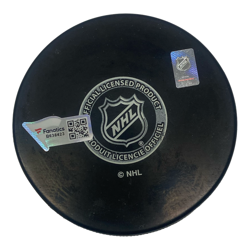 JURAJ SLAFKOVSKY Autographed Canadians Logo Puck FANATICS