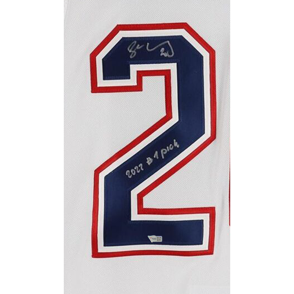 JURAJ SLAFKOVSKY Autographed "2022 #1 Pick" Montreal Canadians Authentic Jersey FANATICS