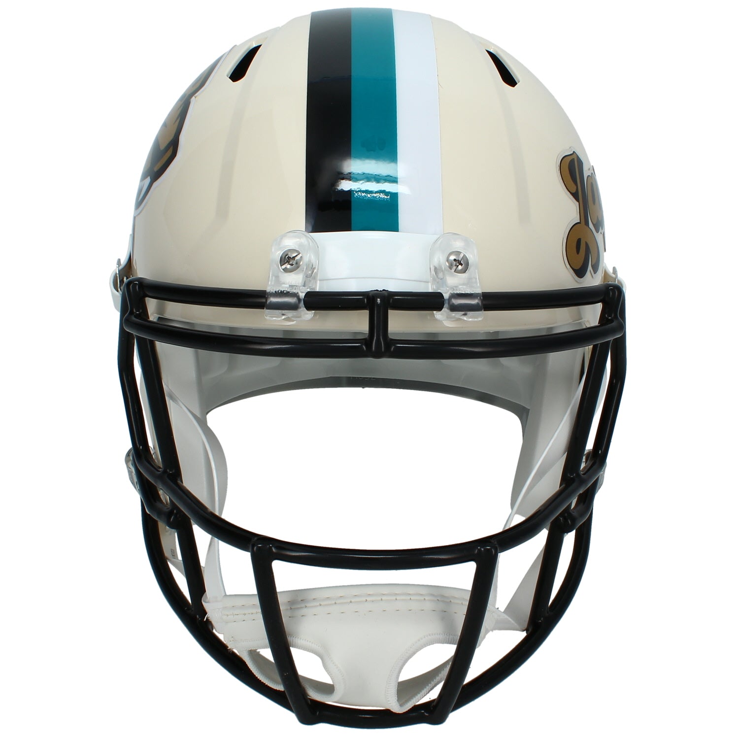 Travis Hunter Autographed Jacksonville Jaguars RETRO Speed Full Size Helmet Beckett