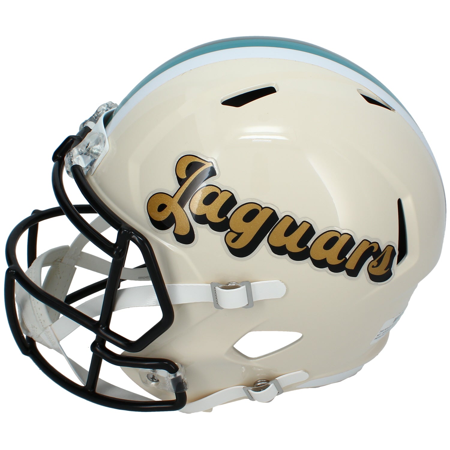 Travis Hunter Autographed Jacksonville Jaguars RETRO Speed Full Size Helmet Beckett