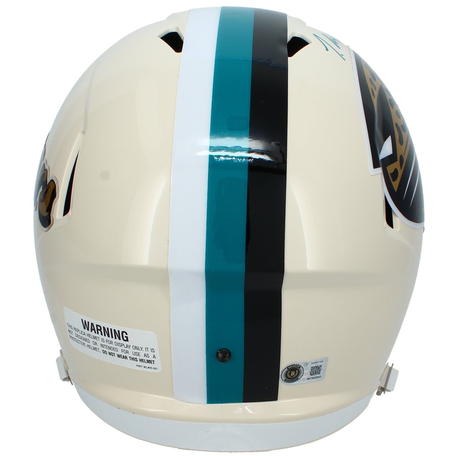 Travis Hunter Autographed Jacksonville Jaguars RETRO Speed Full Size Helmet Beckett