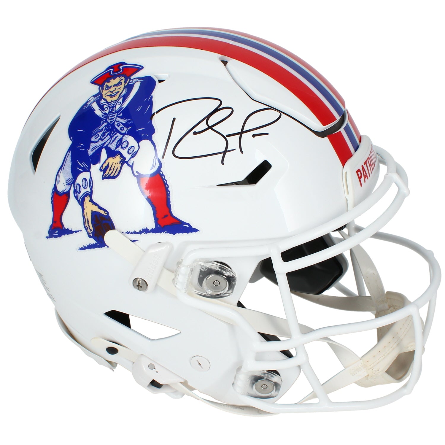 Randy Moss Autographed New England Patriots 1982-89 Throwback SpeedFlex Authentic Helmet Beckett