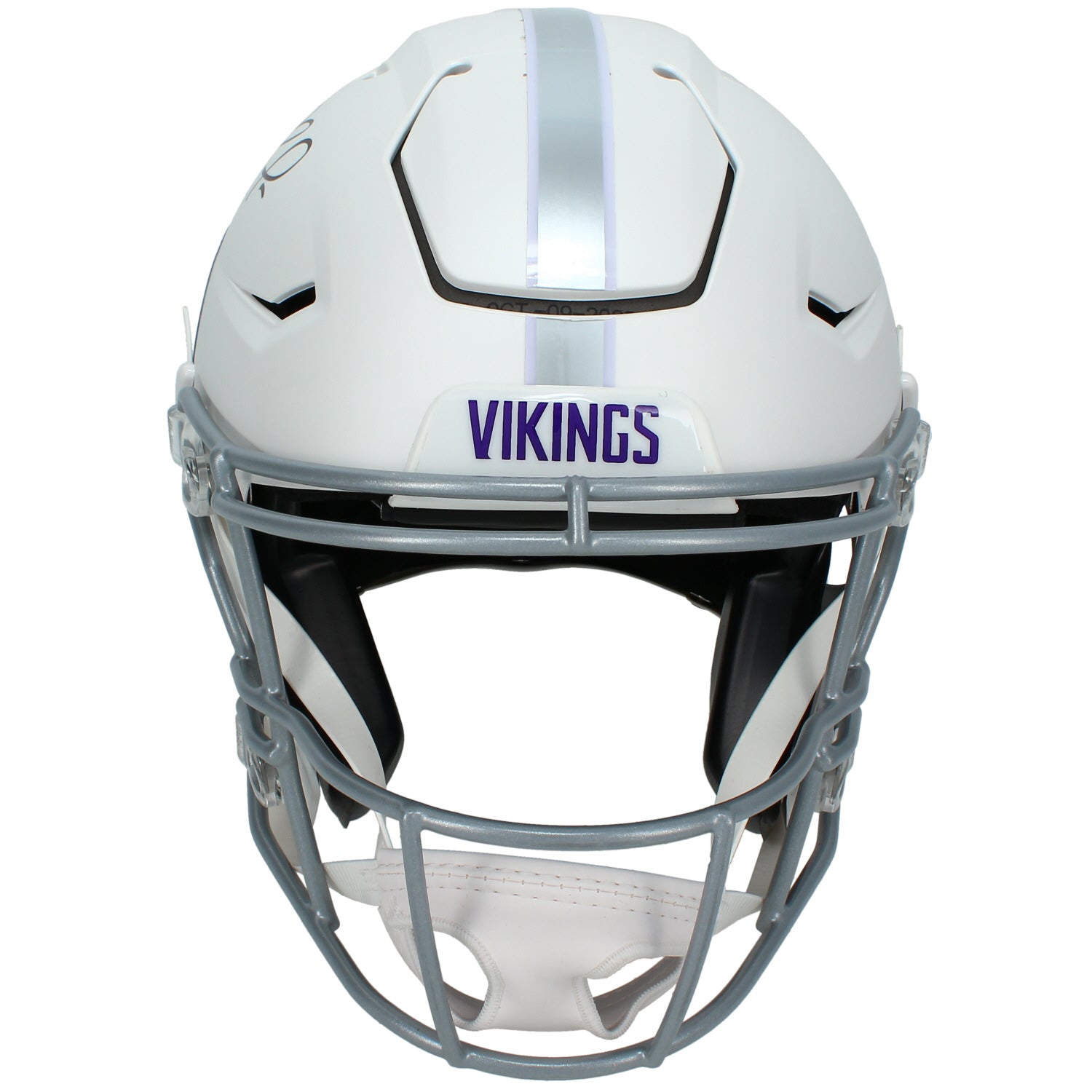 Randy Moss Autographed Minnesota Vikings White 2024 Alternate SpeedFlex Authentic Helmet Beckett