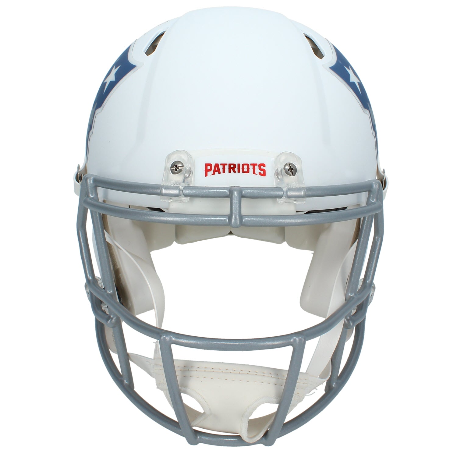 Randy Moss Autographed New England Patriots White 2025 Rivalries Speed Authentic Helmet Beckett