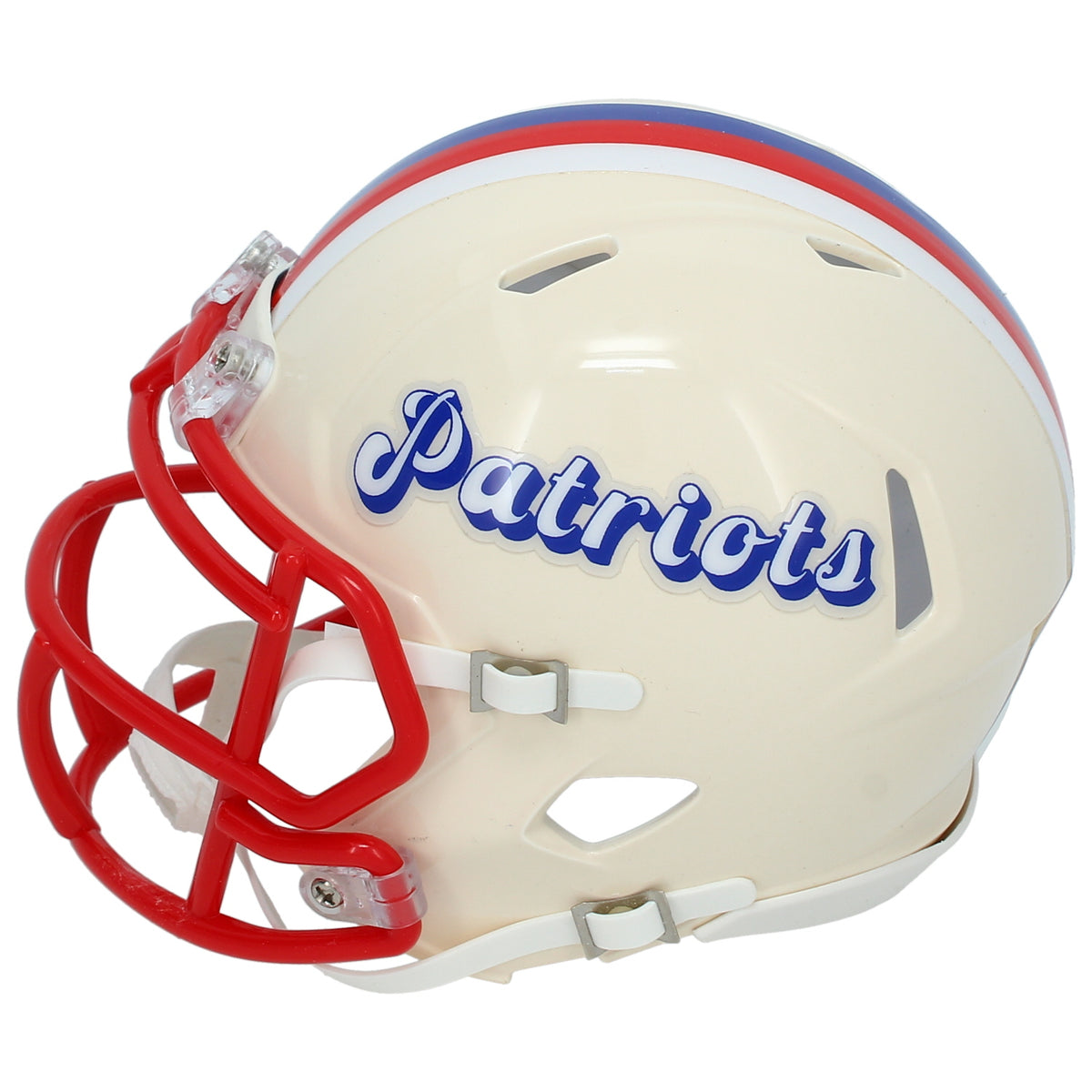 Randy Moss Autographed New England Patriots RETRO Speed Mini Helmet Beckett Witnessed