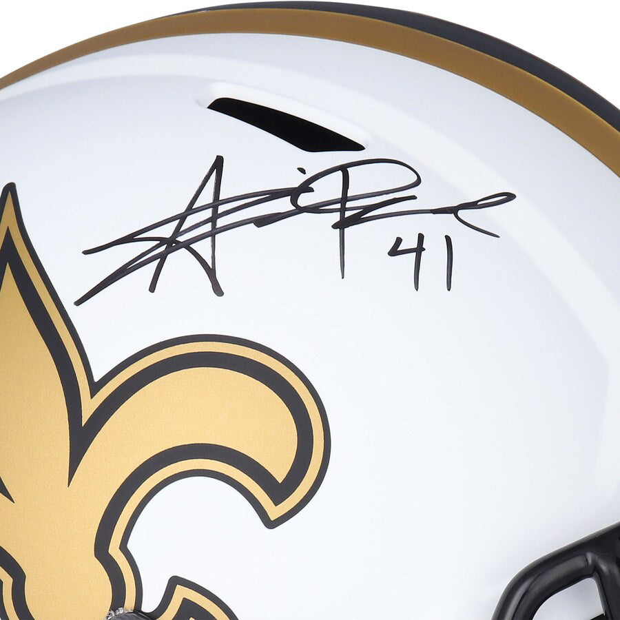 ALVIN KAMARA Autographed New Orleans Saints Lunar Eclipse Speed Helmet FANATICS