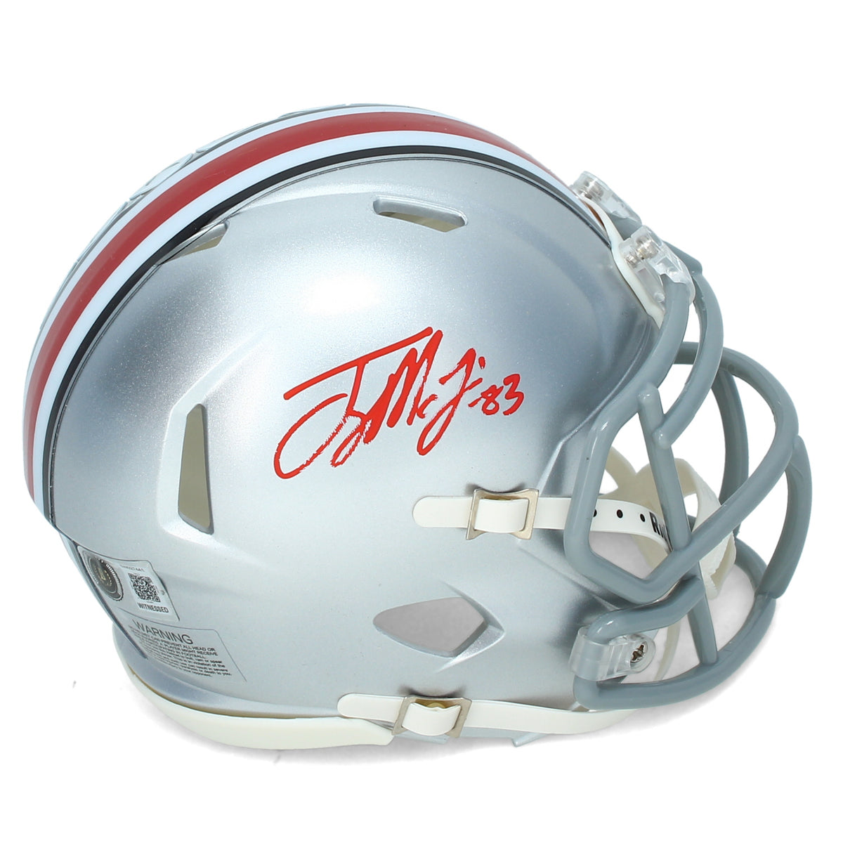 Terry McLaurin Autographed Ohio St. Buckeyes Speed Mini Helmet Beckett Witnessed