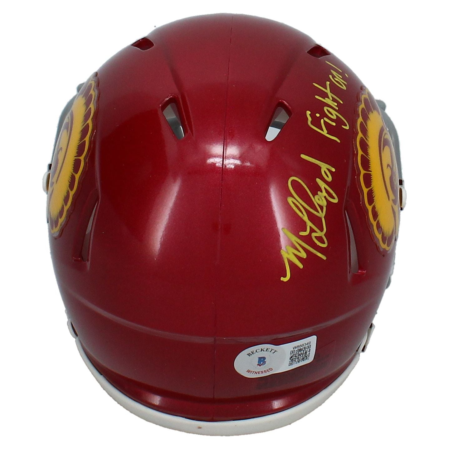 MarShawn Lloyd Autographed "Fight On" USC Trojans Speed Mini Helmet Beckett