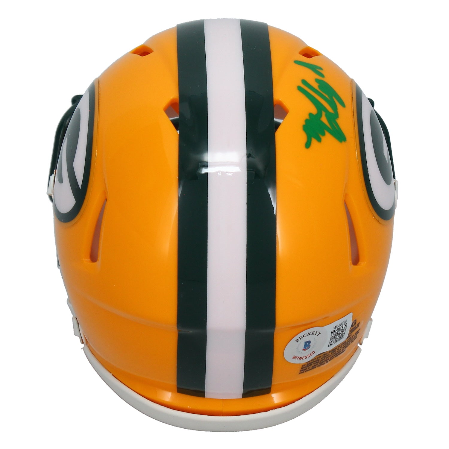 MarShawn Lloyd Autographed (Green Ink) Packers Mini Speed Helmet Beckett