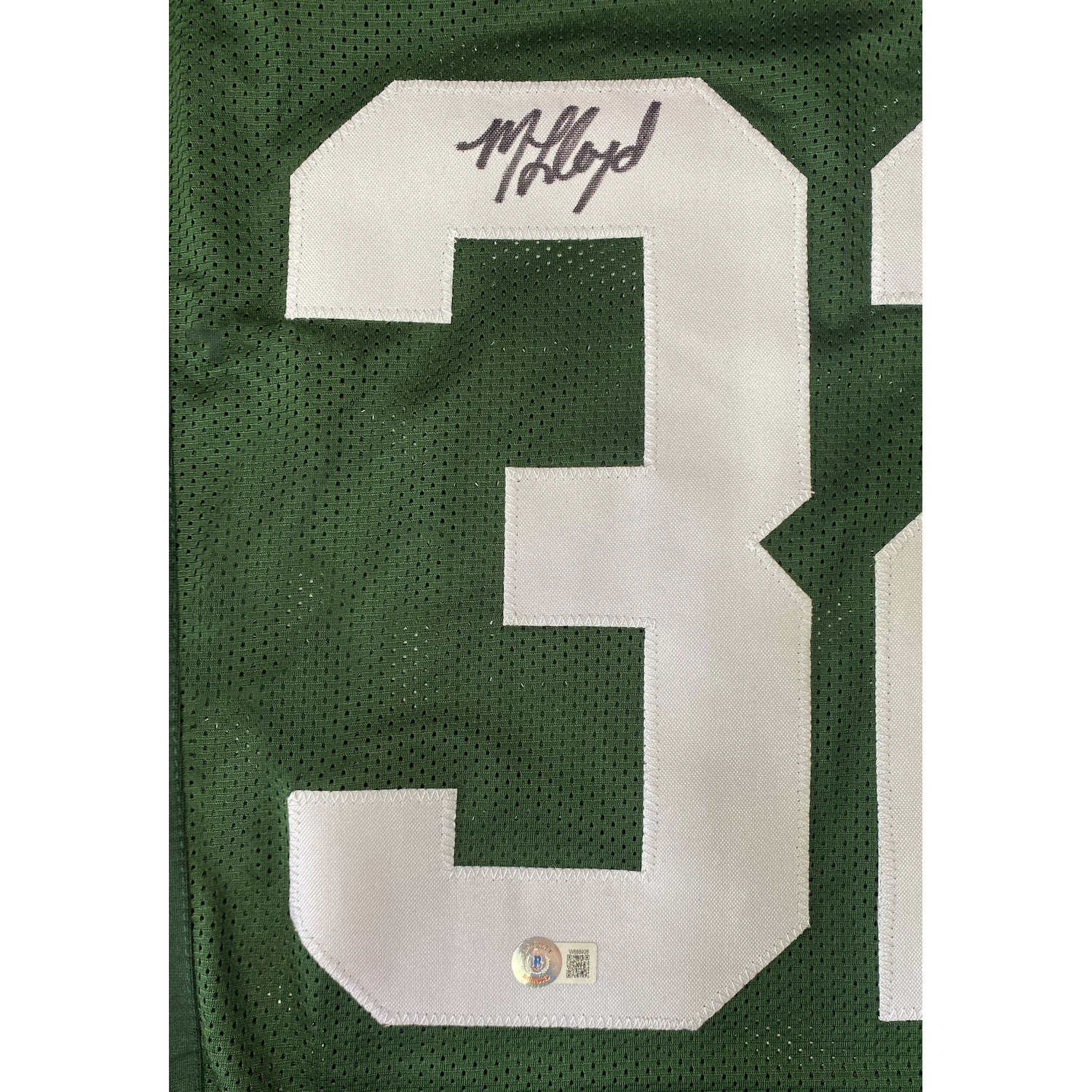 MarShawn Lloyd of the Green Bay Packers Autographed Green Custom #32 Jersey Beckett