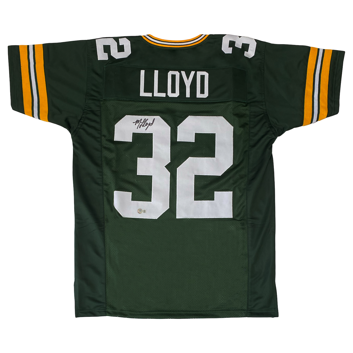 MarShawn Lloyd of the Green Bay Packers Autographed Green Custom #32 Jersey Beckett