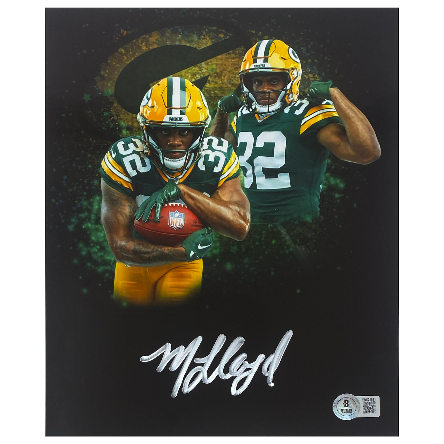 MarShawn Lloyd Autographed Green Bay Packers 8" x 10" Photo Collage Beckett