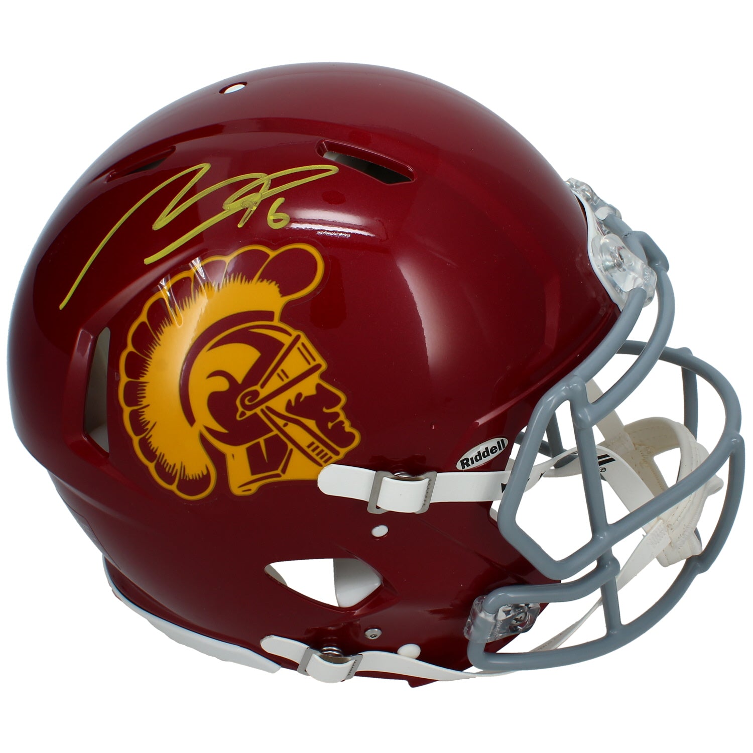 Makai Lemon Autographed USC Trojans Speed Authentic Helmet Beckett